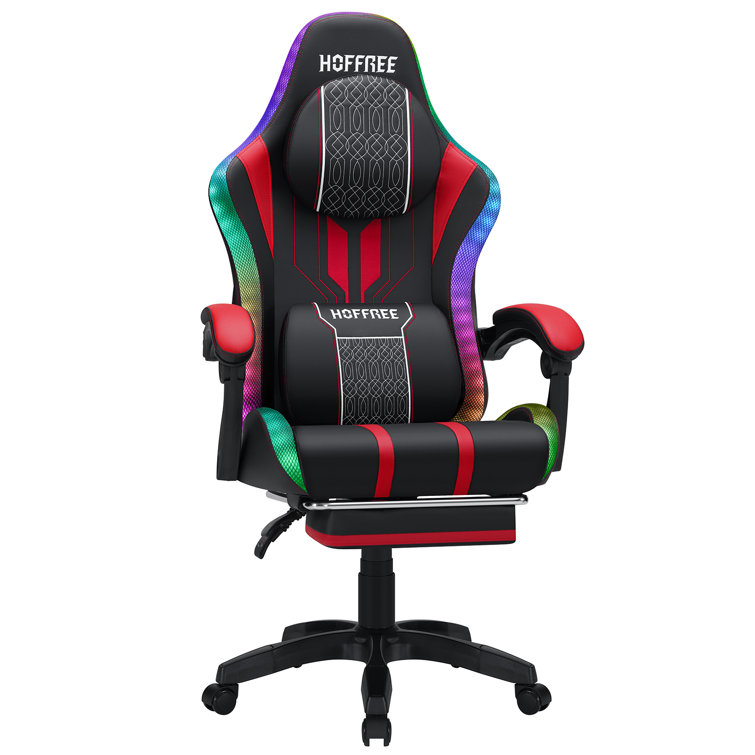 Led light 2024 up gaming chair